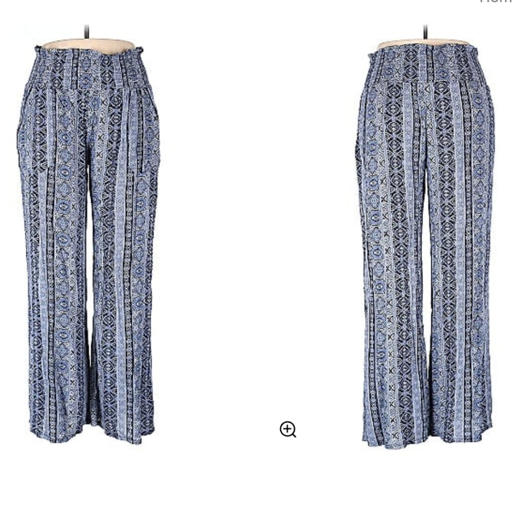 Three Dots Printed Wide Leg Pants (M)